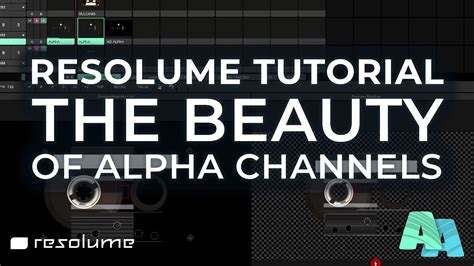 alpha chanel to resolume arena|Resolume Arena alpha channel tutorial.